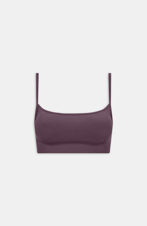 SCULPT SEAMLESS BANDEAU SPORTS BRA - PLUM MARL