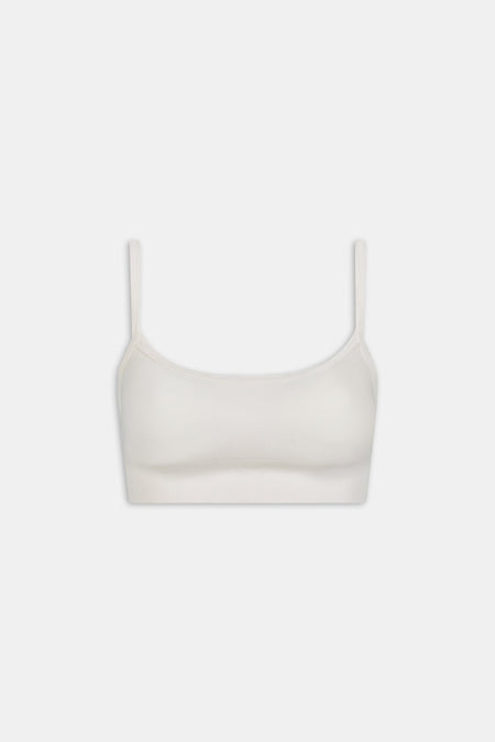 Sculpt Seamless Bandeau Sports Bra - Milk Marl