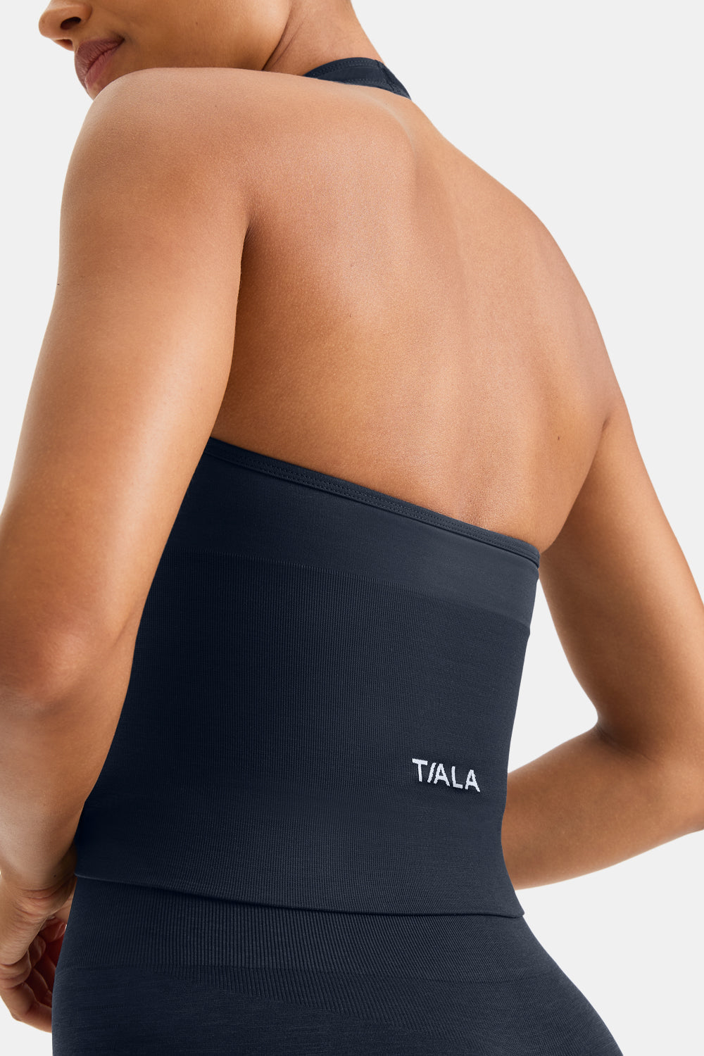 Sculpt Seamless Halter Tank - Navy Marl