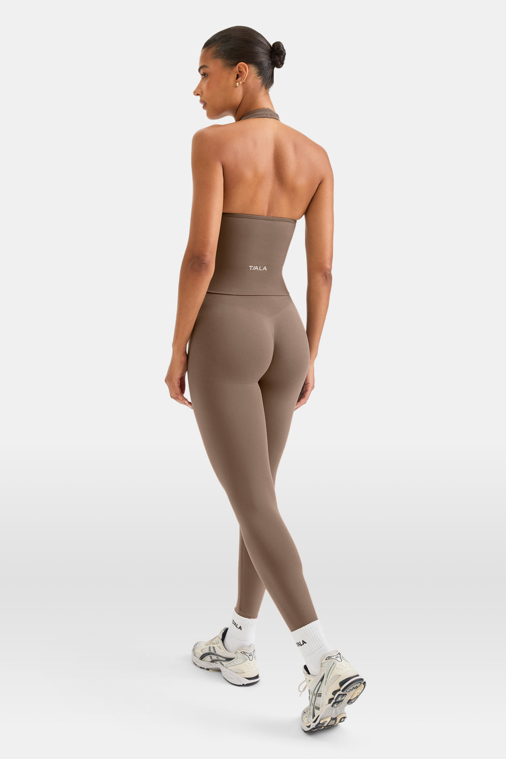 Sculpt Seamless Halter Tank - Taupe
