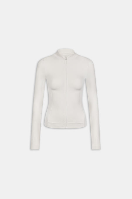 Sculpt Seamless Longline Jacket - Milk Marl