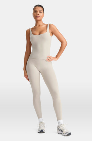 SCULPT SEAMLESS BUILT-IN BRA VEST - CHAI MARL