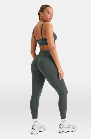 SCULPT SEAMLESS SCRUNCH LEGGING - DARK OLIVE MARL
