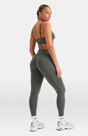 SCULPT SEAMLESS SCRUNCH LEGGING - DARK OLIVE MARL