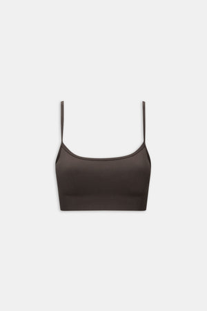 Sculpt Seamless Bandeau Sports Bra - Espresso Brown