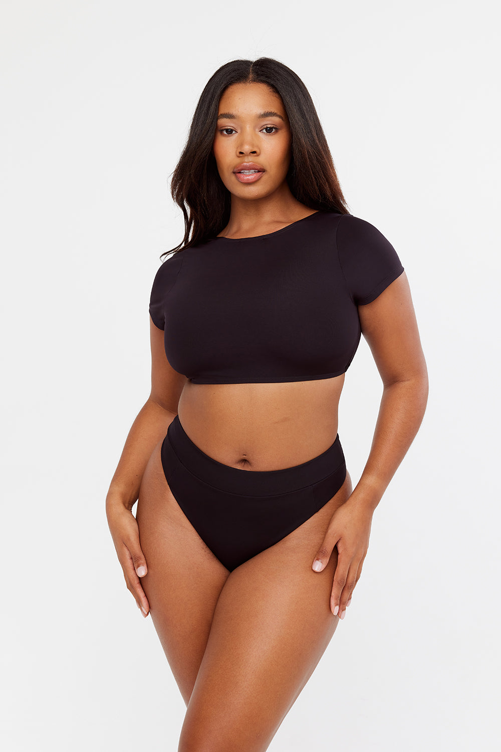 BONDI MULTIWAY BIKINI TEE - BLACK – TALA