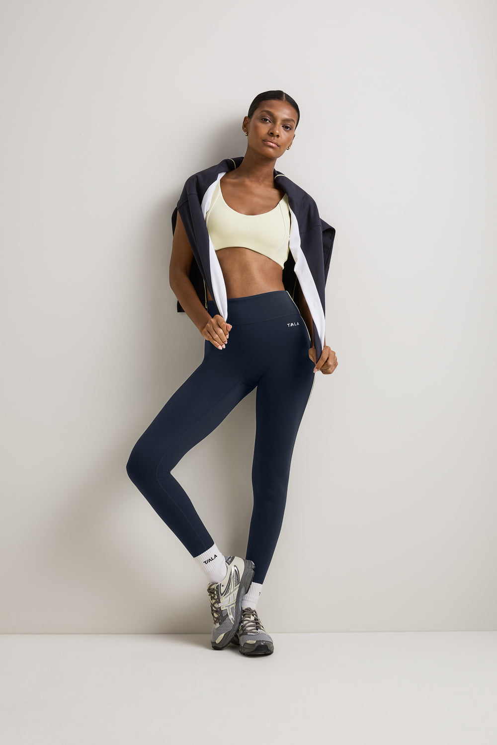 SkinLuxe Contrast Piping Legging - Midnight Navy