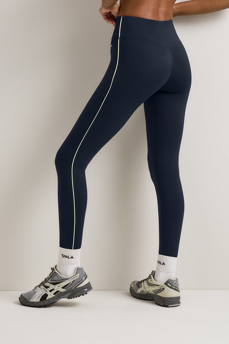 SkinLuxe Contrast Piping Legging - Midnight Navy