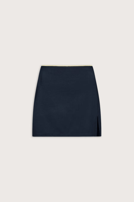 SkinLuxe Contrast Piping Mini Skort - Midnight Navy