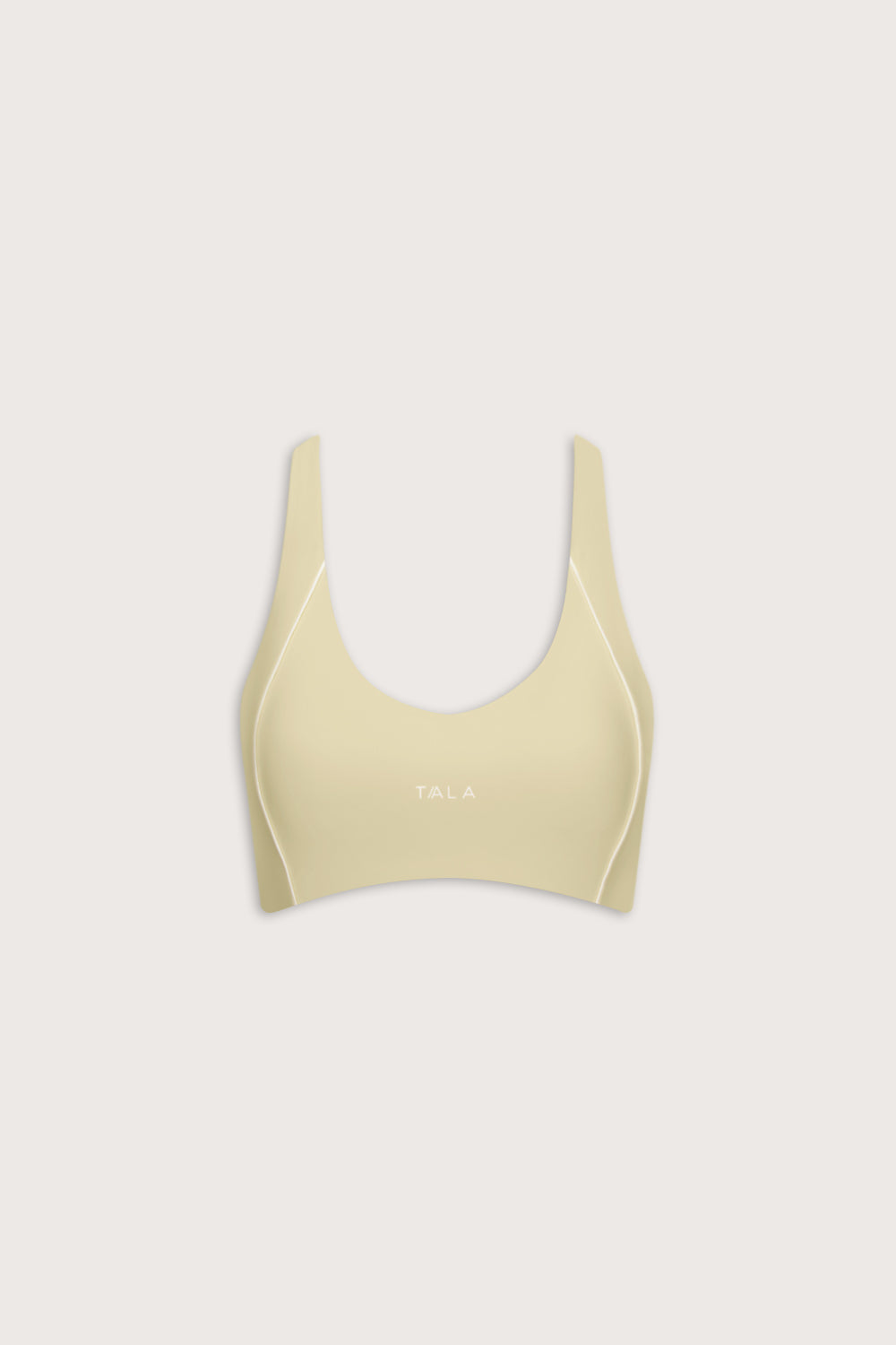 SkinLuxe Contrast Piping Sports Bra - Lemon Yellow