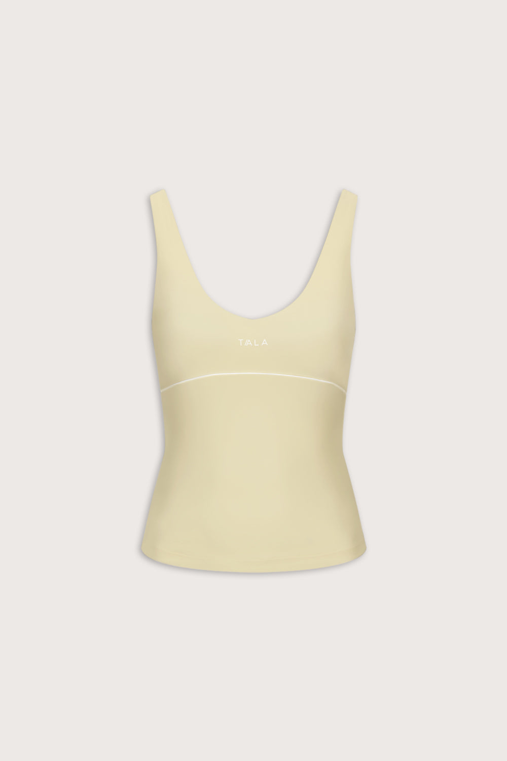 SkinLuxe Contrast Piping Vest - Lemon Yellow