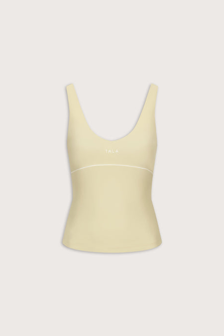 SkinLuxe Contrast Piping Vest - Lemon Yellow
