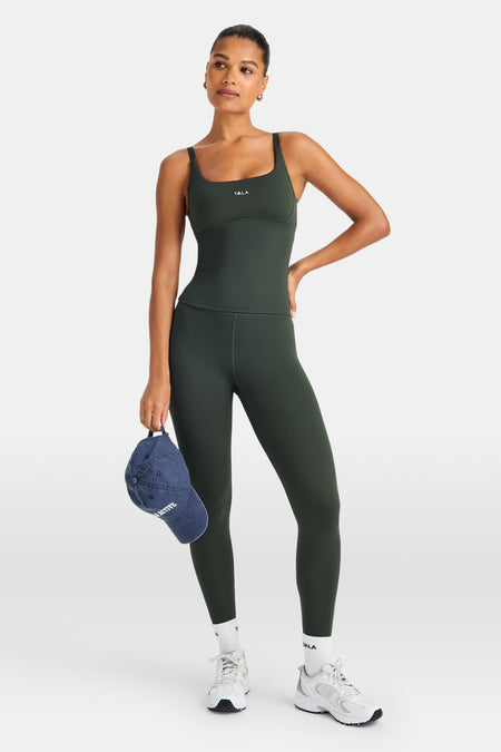 SkinLuxe High Waisted Legging - Dark Moss