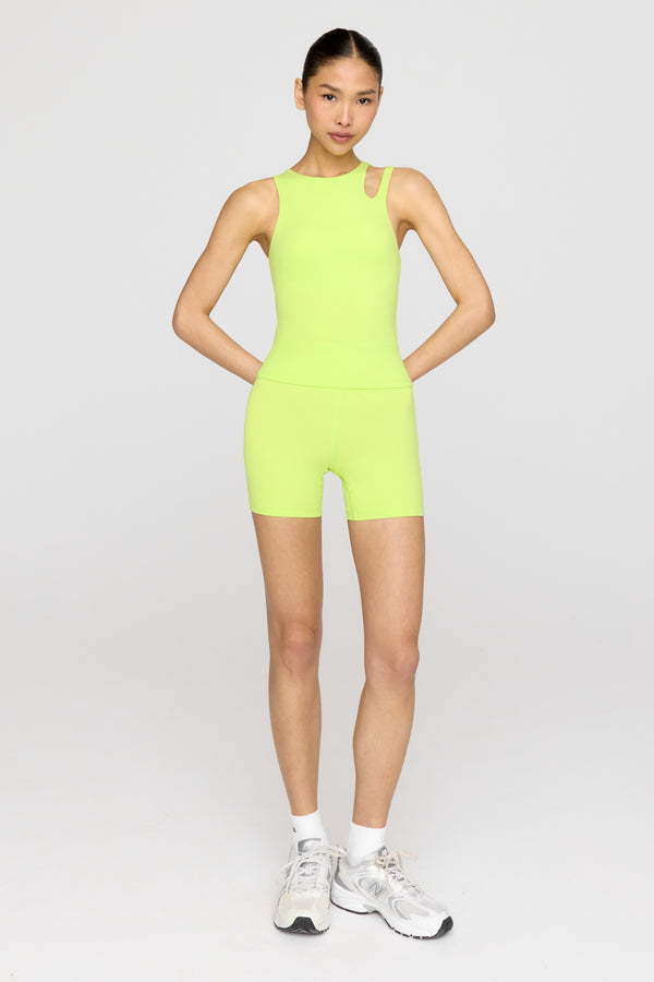 SKINLUXE HIGH WAISTED CYCLING SHORTS - KEY LIME