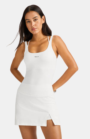 SKINLUXE MULTI-STRAP SPORTS VEST - COCONUT MILK