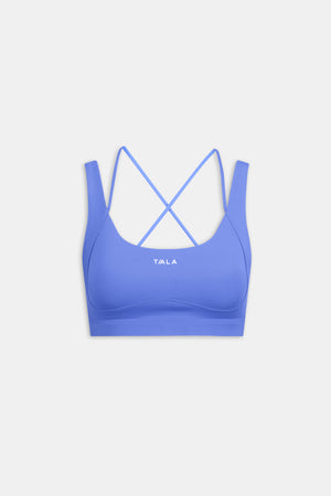 SkinLuxe Contour Scoop Back Sports Bra - Iris Blue