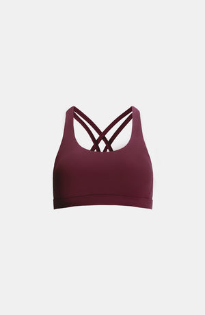 SKINLUXE TANK SPORTS BRA - BURGUNDY