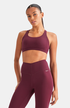 SKINLUXE TANK SPORTS BRA - BURGUNDY