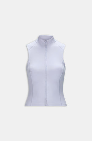SKINLUXE SLEEVELESS ZIP THROUGH RUNNING TOP - LILAC