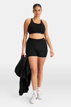 SkinLuxe Tank Sports Bra - Shadow Black