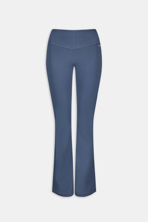 SkinLuxe V-Waist Flared Legging - Vintage Blue