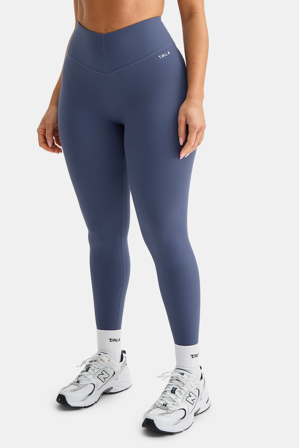 SKINLUXE V-WAIST HIGH WAISTED LEGGING - VINTAGE BLUE