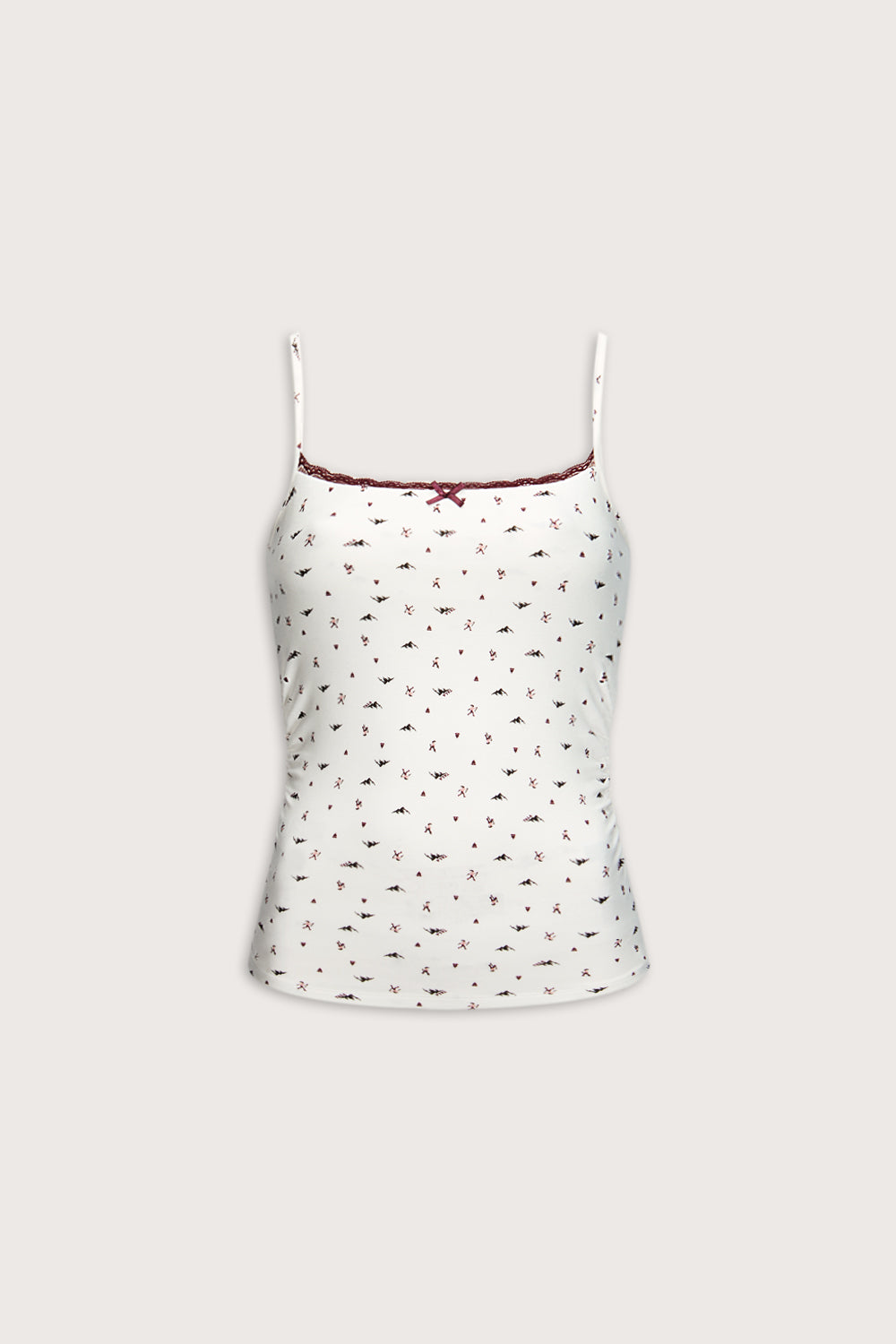 Lace Trim Pyjama Tank - Hiking Print