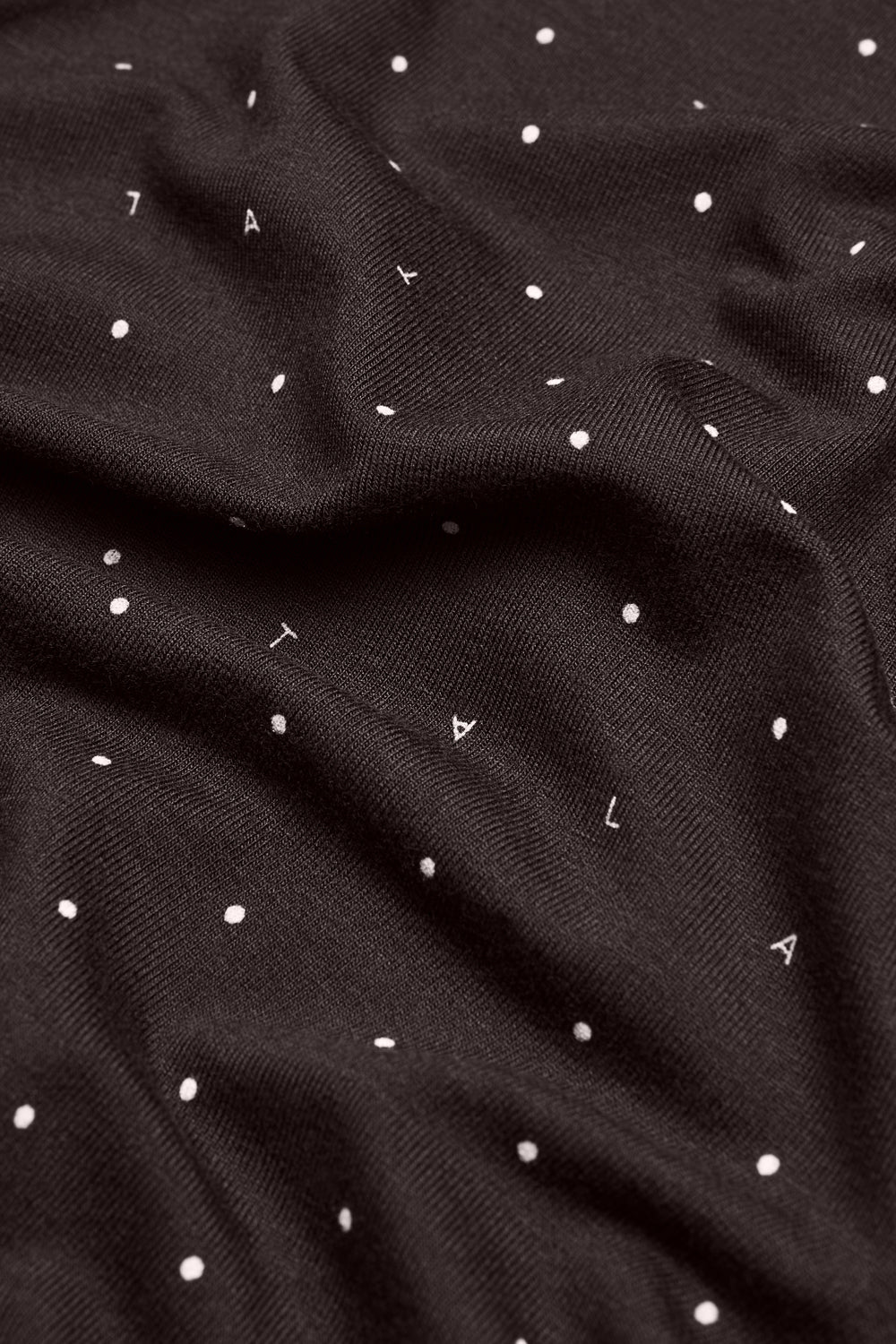 Lace Trim Pyjama Top - Americano Polka Dot