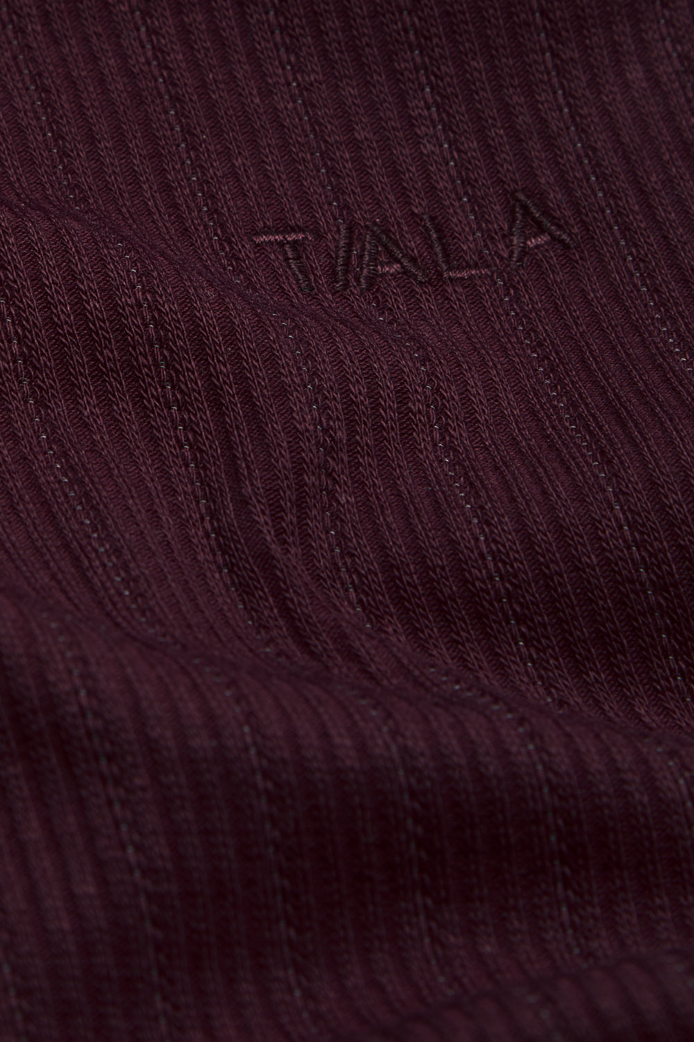Pointelle Wide Leg Pyjama Bottoms - Burgundy Marl