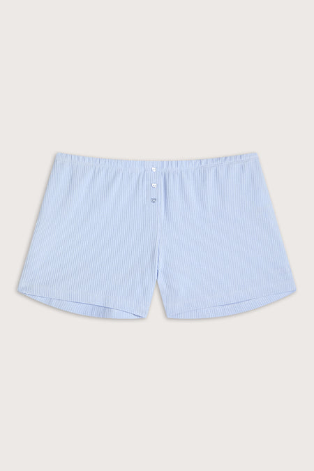 Sweetheart Henley Pyjama Vest - Baby Blue