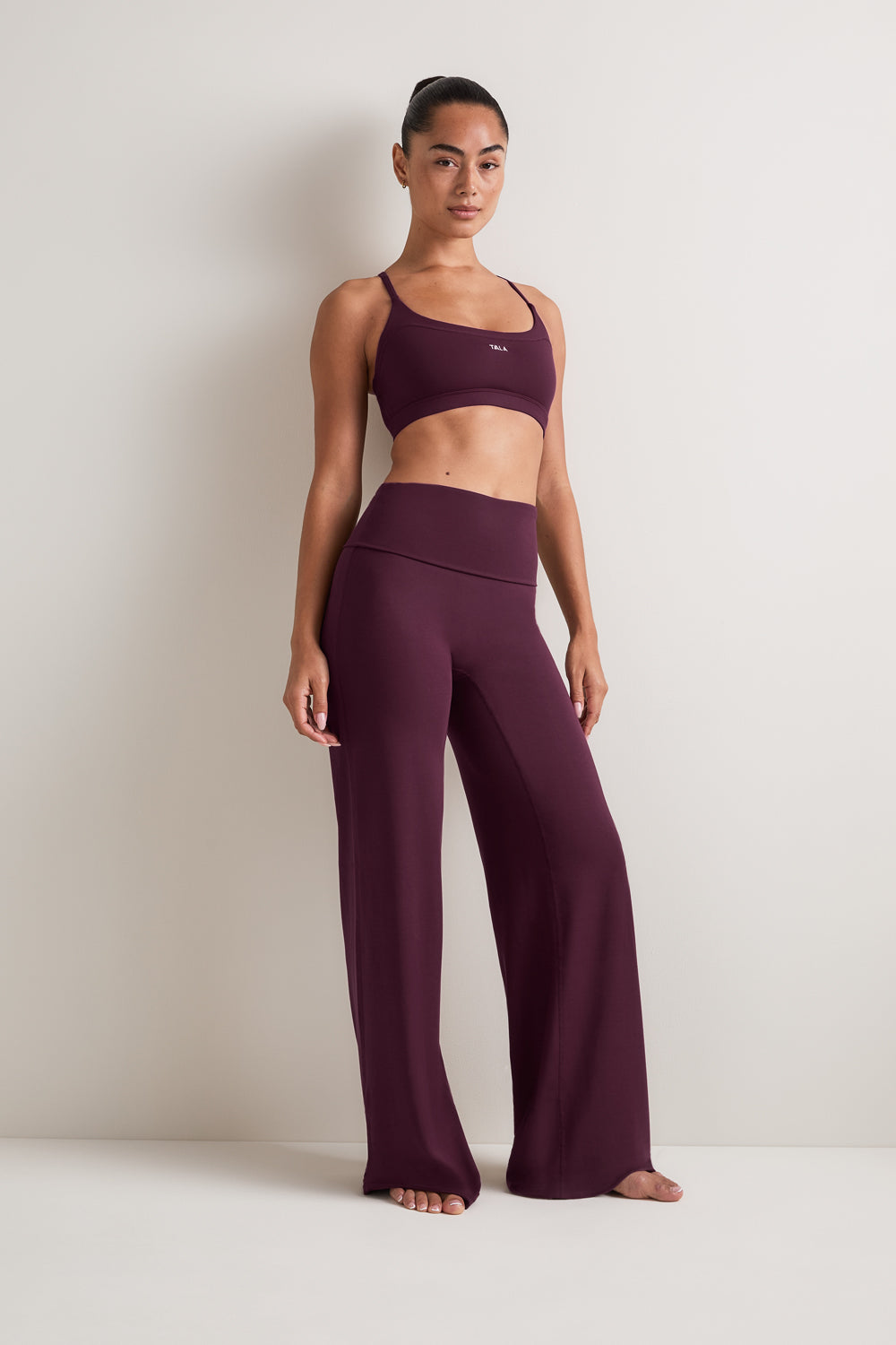 SoftSet Fold Waist Wide Leg Trouser - Fig