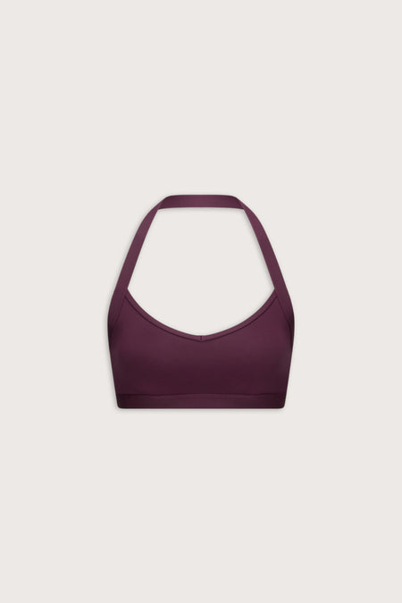 SoftSet V Neck Halter Sports Bra - Fig