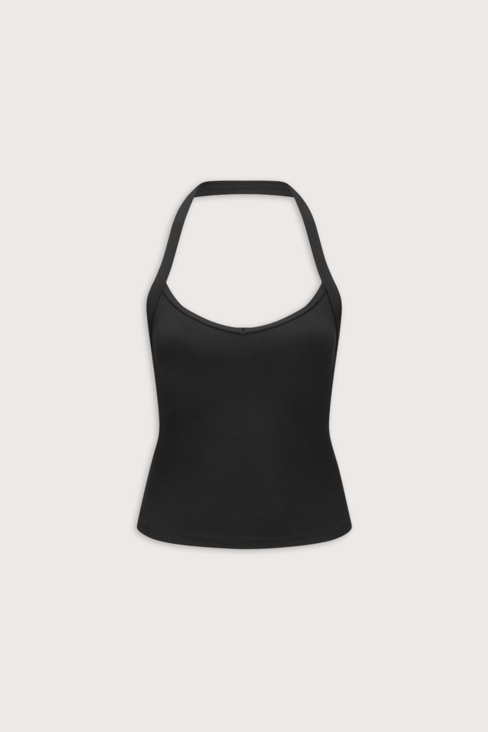 SoftSet V Neck Halter Tank - Black