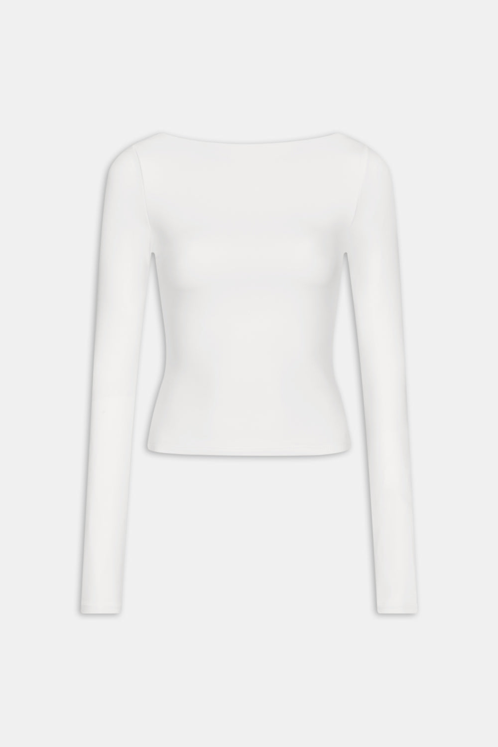 365 Boat Neck Long Sleeve Top - Coconut Milk