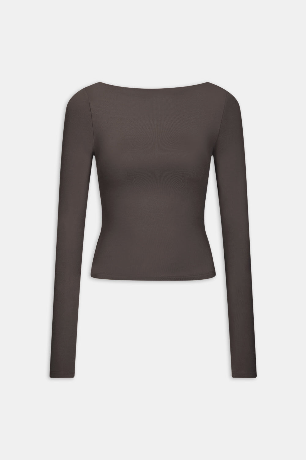 365 Boat Neck Long Sleeve Top - Mocha Brown – TALA