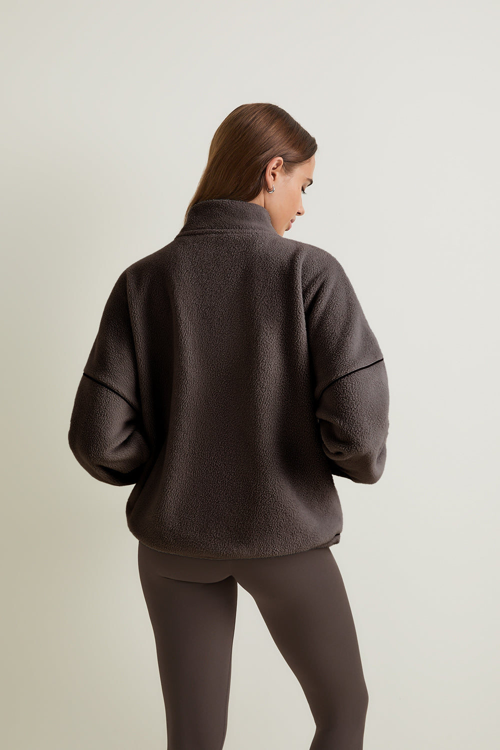 1/4 Zip Fleece Jacket - Americano