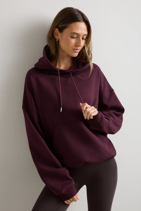 Oversized Cocoon Hoodie - Fig