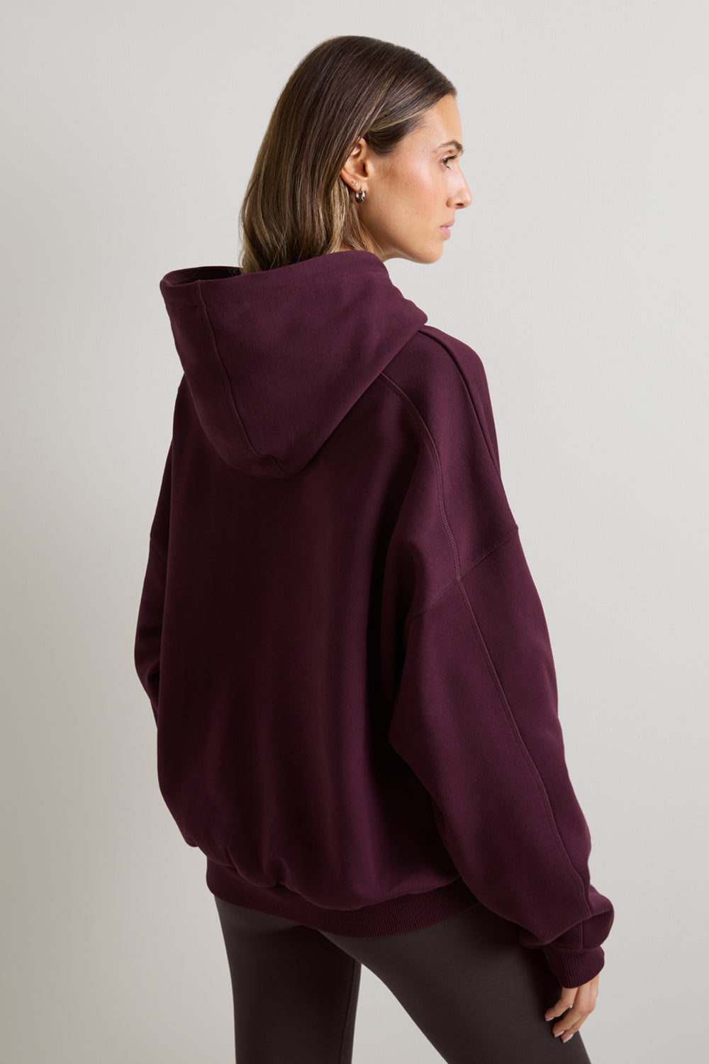 Oversized Cocoon Hoodie - Fig