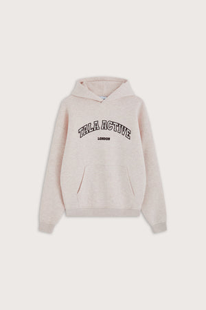 TALA Applique Oversized Hoodie - Oat Marl