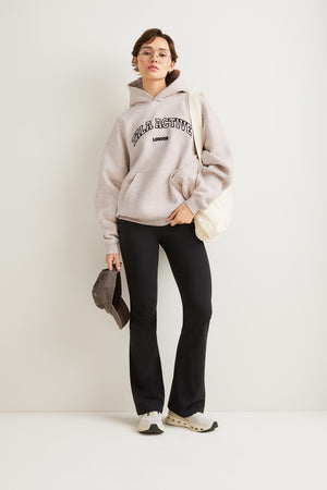 TALA Applique Oversized Hoodie - Oat Marl