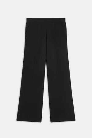 Pintuck Wide Leg Jogger - Black