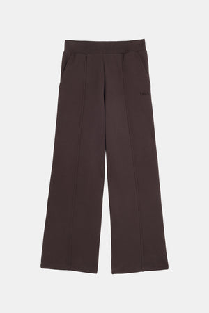 Pintuck Wide Leg Jogger - Deep Taupe