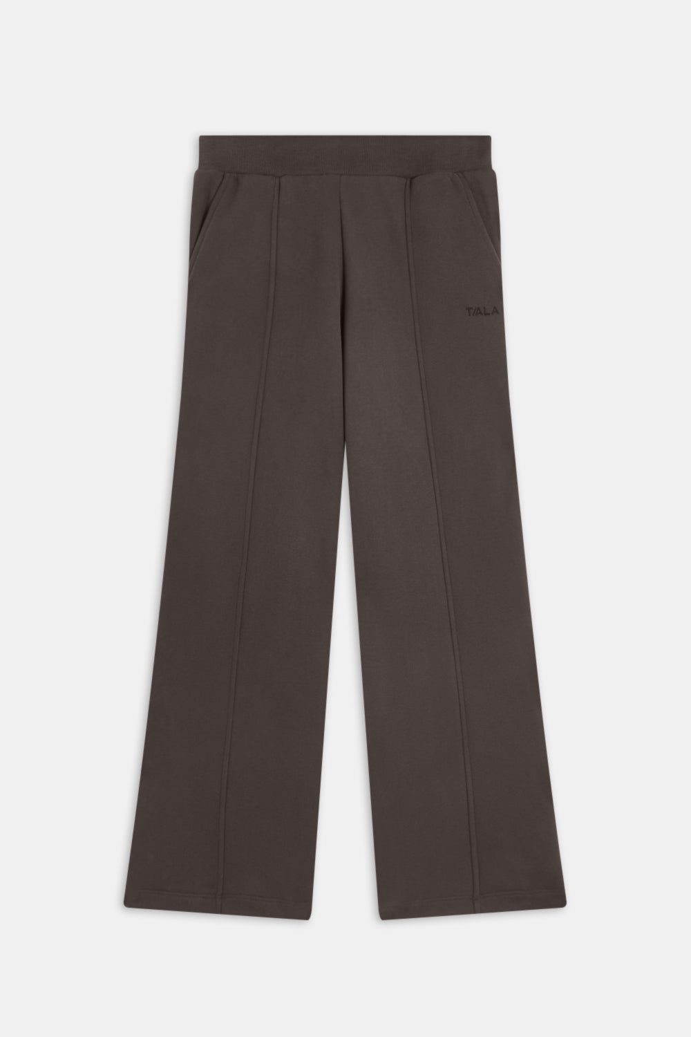 Pintuck Wide Leg Jogger - Deep Taupe
