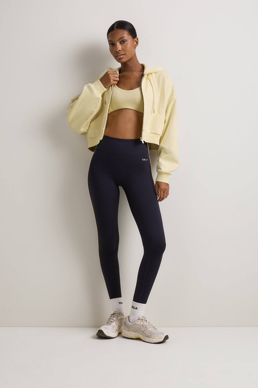 Slouchy Cocoon Zip Through Hoodie - Lemon Yellow – TALA