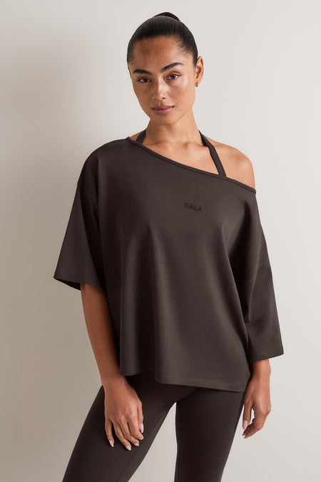 Slouchy Graphic Tee - Americano