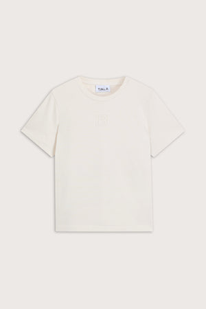 TALA Embossed Logo T-Shirt - Ivory