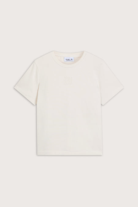 TALA Embossed Logo T-Shirt - Ivory
