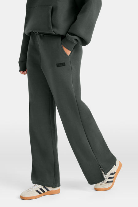 Wide Leg Jogger - Dark Moss
