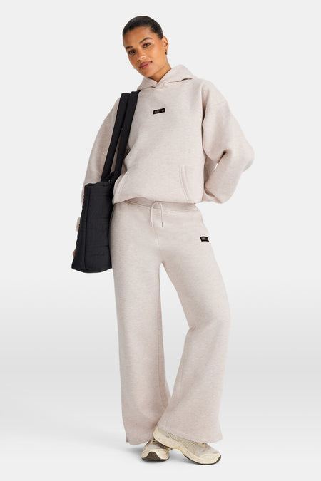 Wide Leg Jogger - Oat Marl