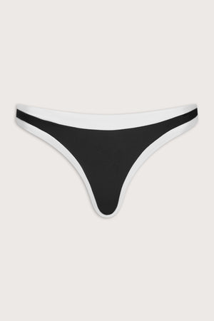 Contrast Mid Rise Bikini Bottom - Shadow Black